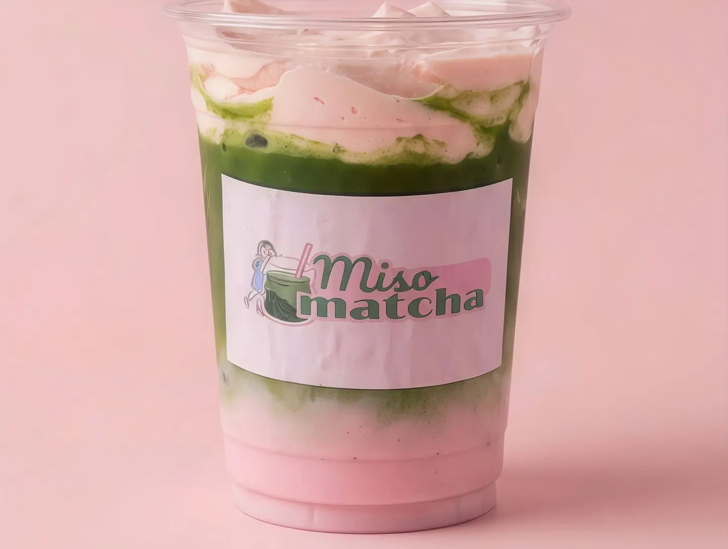Strawberry Matcha Foam