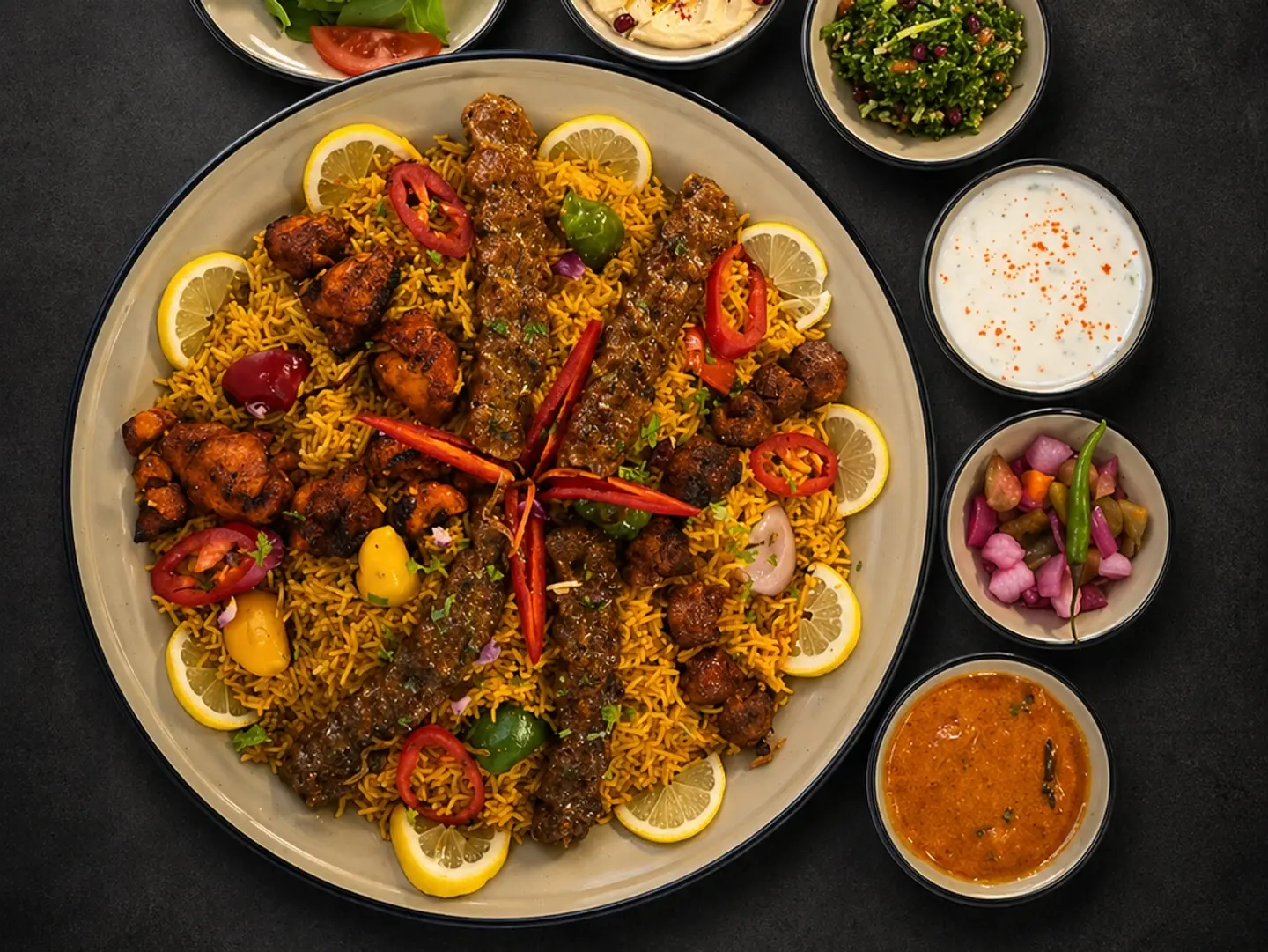 Spicy Mix Grill With Rice  Large