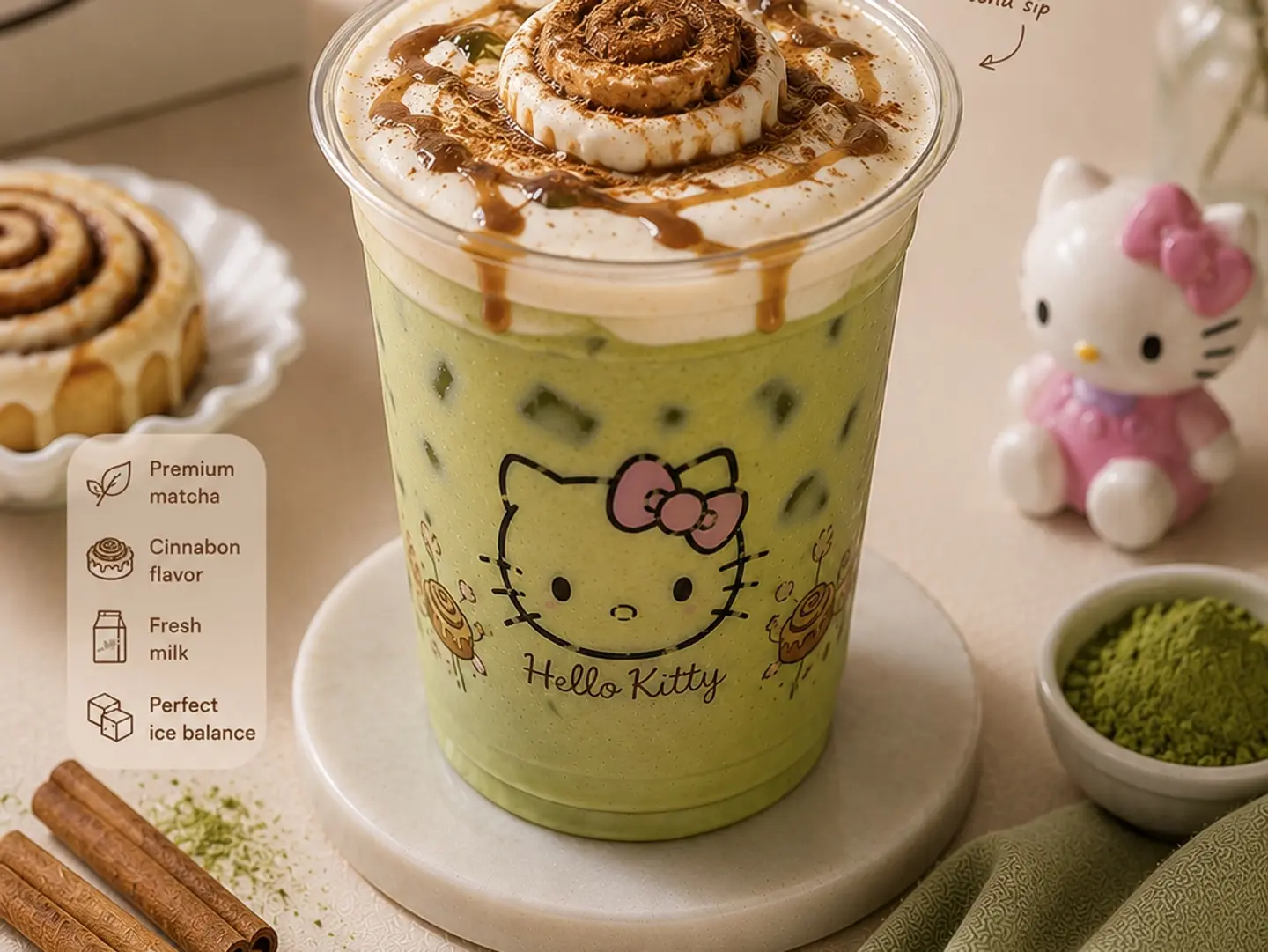 Cinnamon Roll Matcha