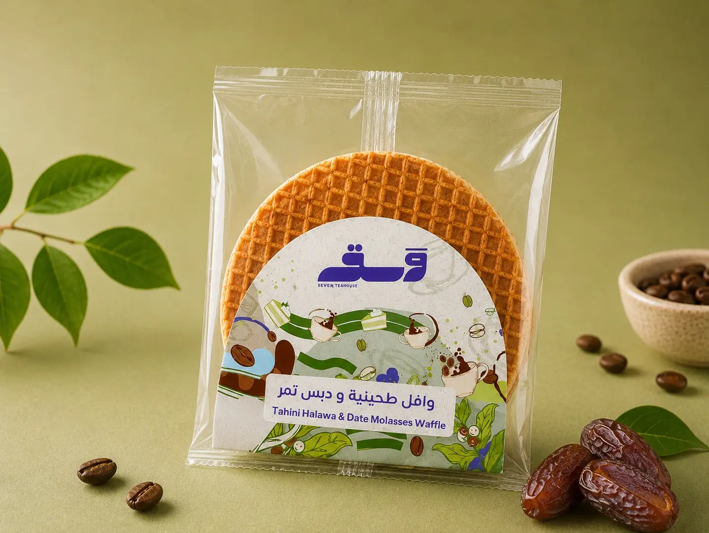 Tahini Halawa & Date Molasses Waffle