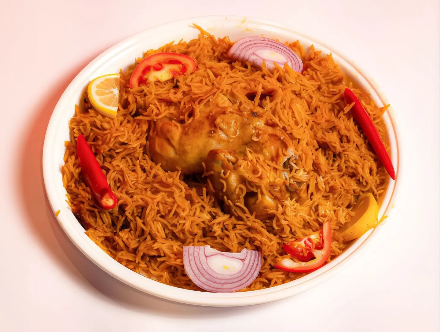 نصف حبة دجاج مضغوط ( رز عنبر )