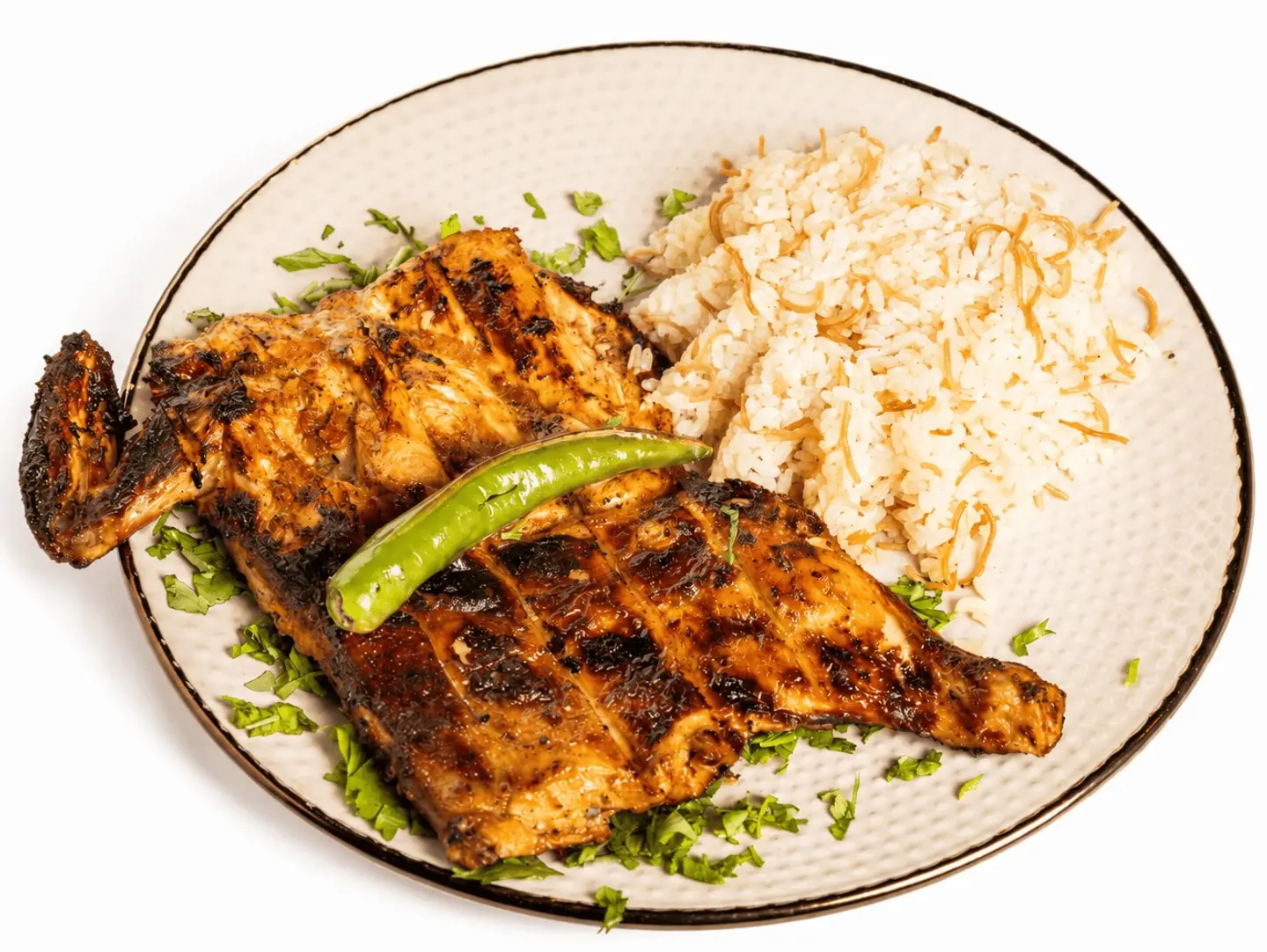 نص دجاج مشوي