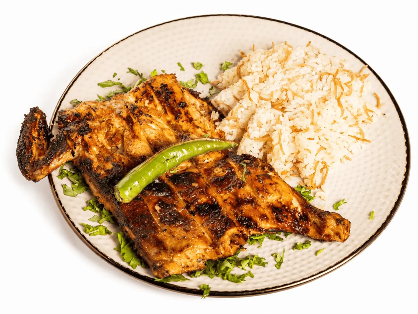 نص دجاج مشوي