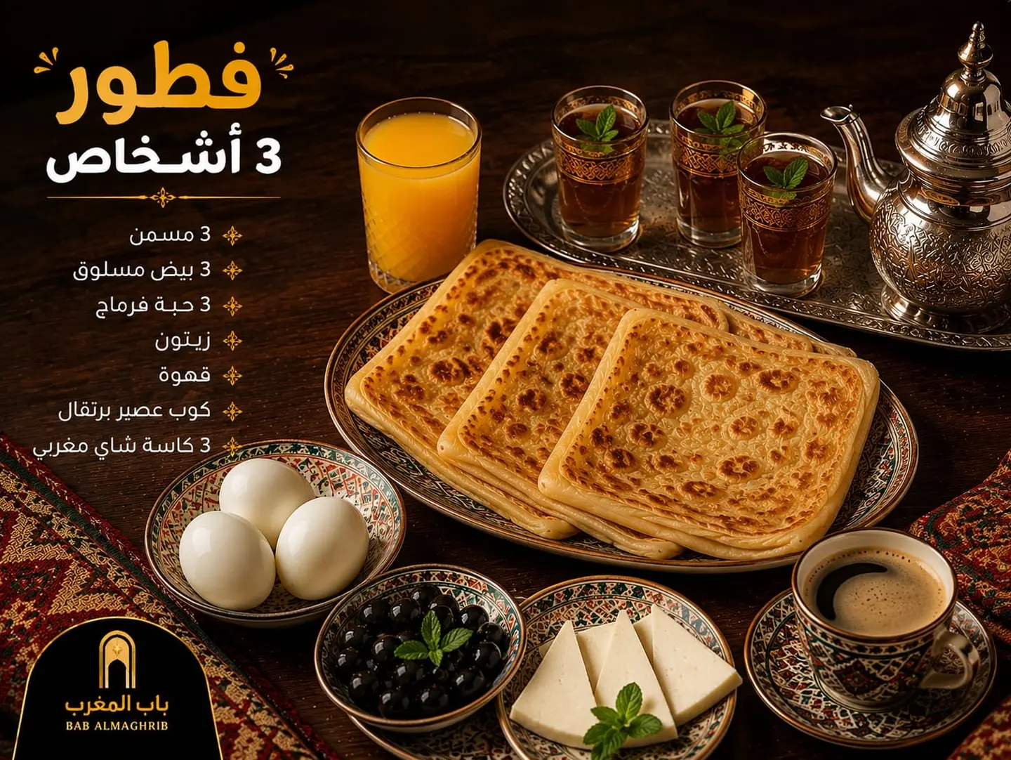 فطور 3 اشخاص