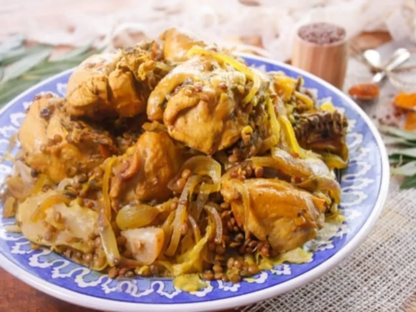 Traditional Moroccan Rfissa With Chicken