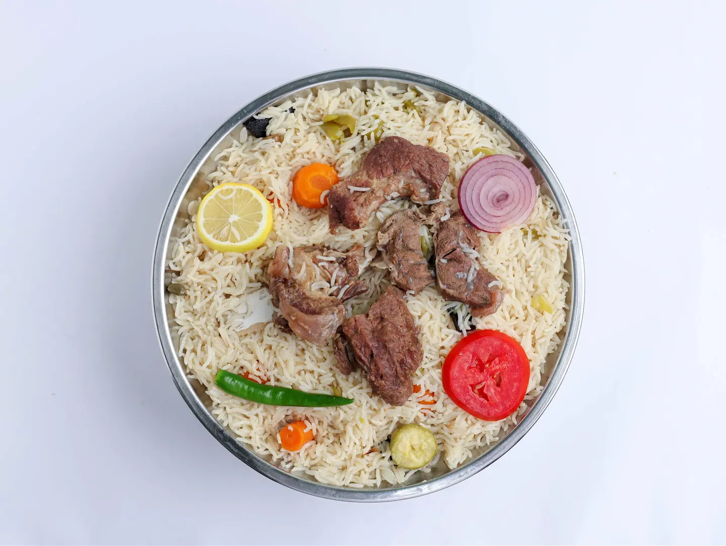 نفر حاشي ارز ابيض بالخضار