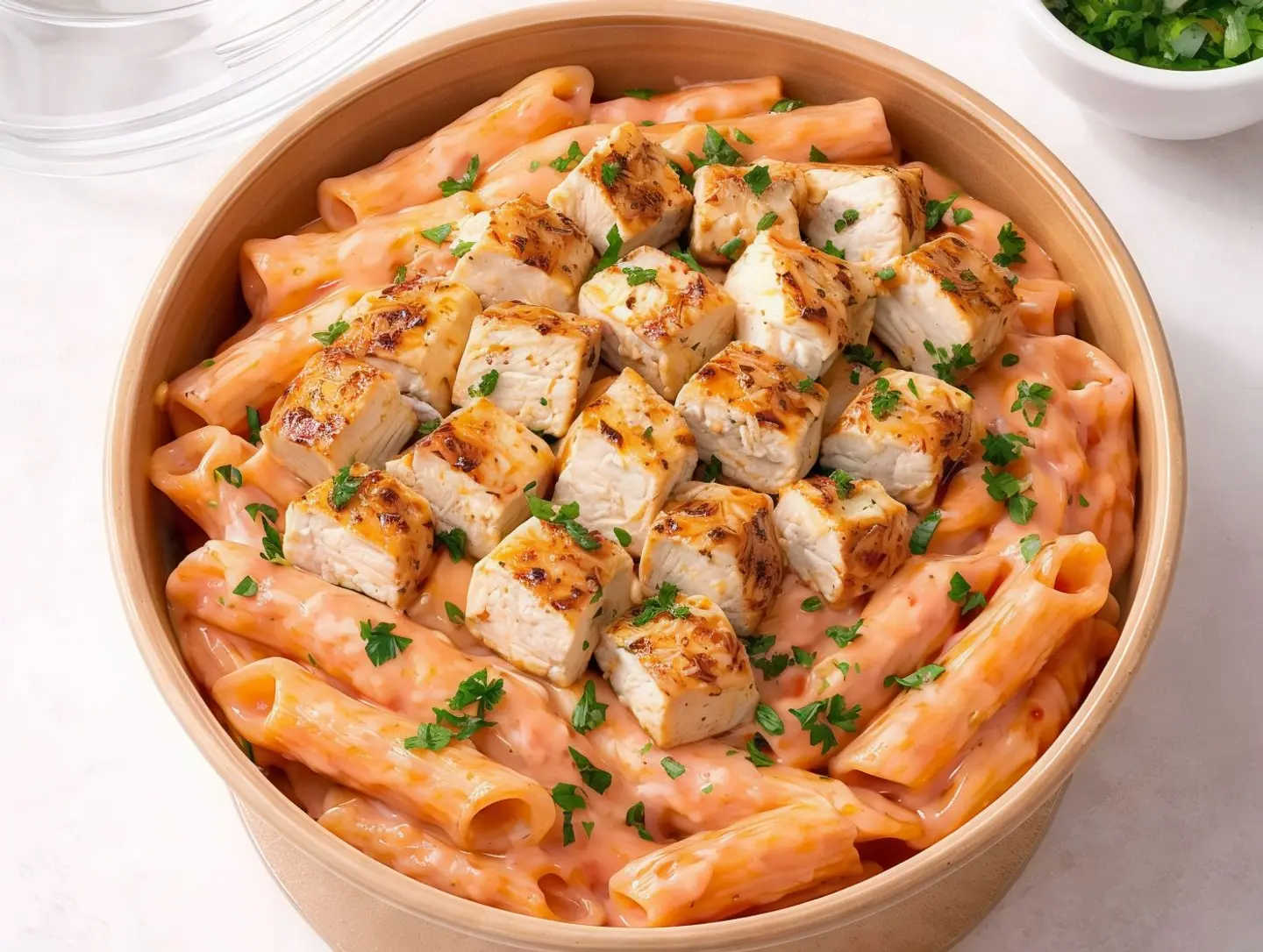 Pink Pasta With Chicken