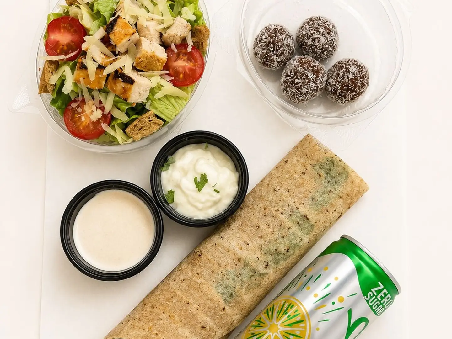 Fajita Sandwich Combo With Caesar Salad And Kanza