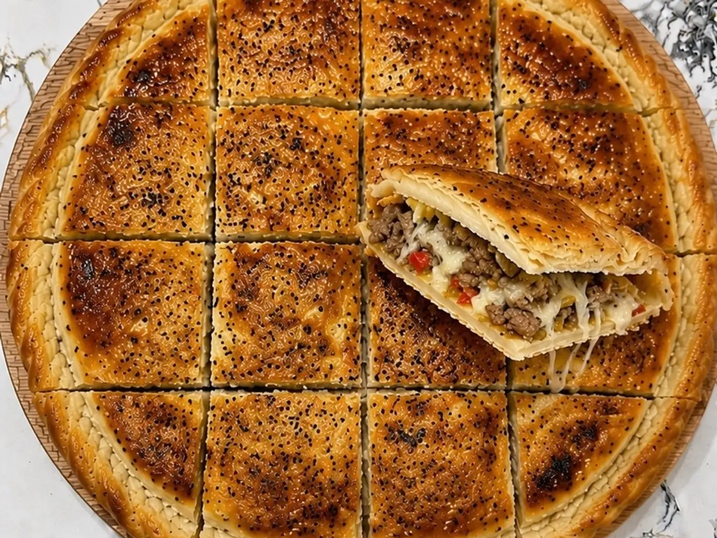 فطيرة الرند ( لحم بلدي )
