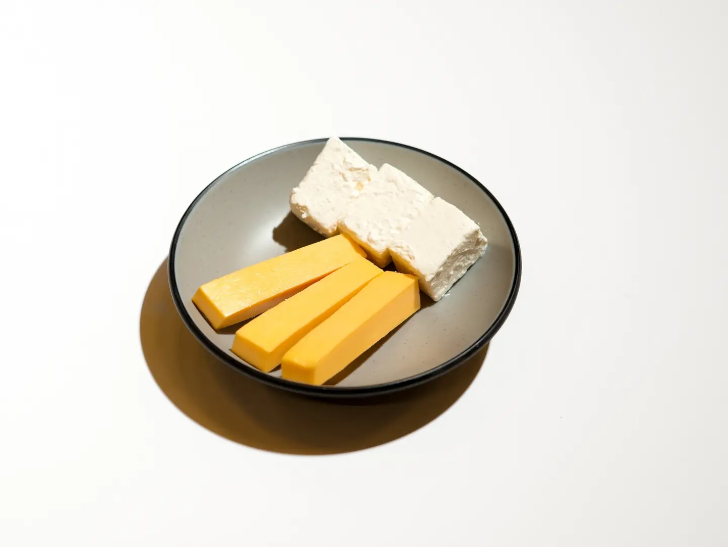 White Cheese And Cheddar Cheese
