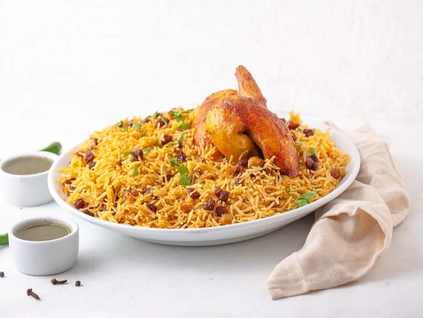 Grilled Chicken With Rice - Half A Chicken