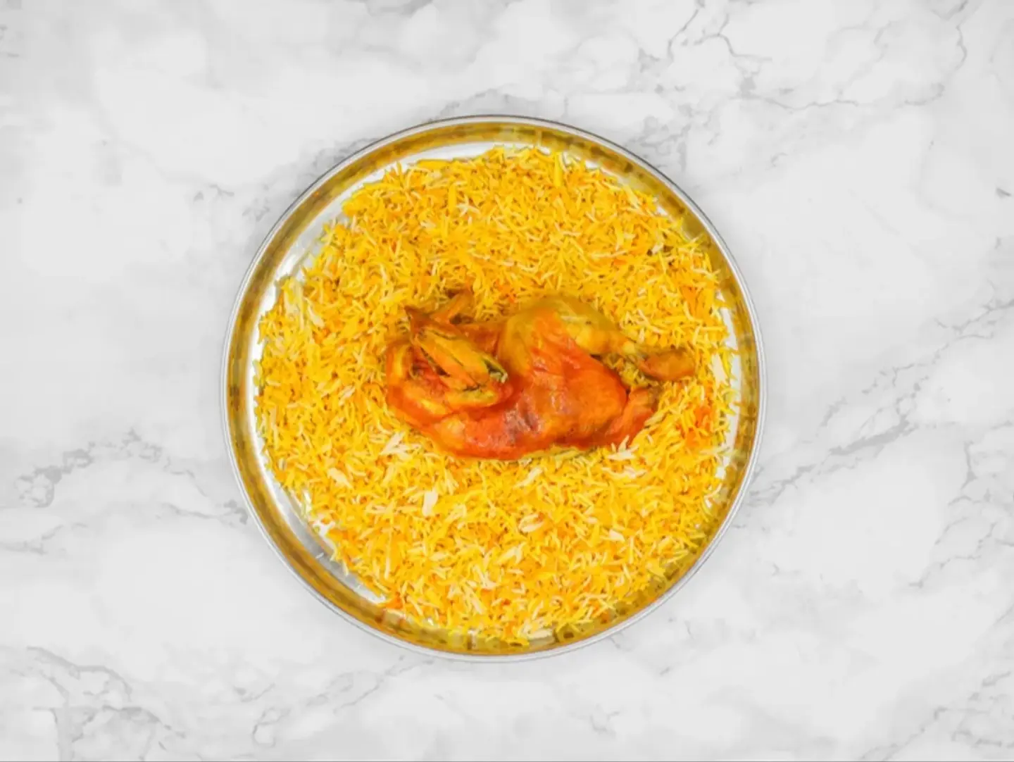 Chicken Mandi With Rice - Half A Chicken