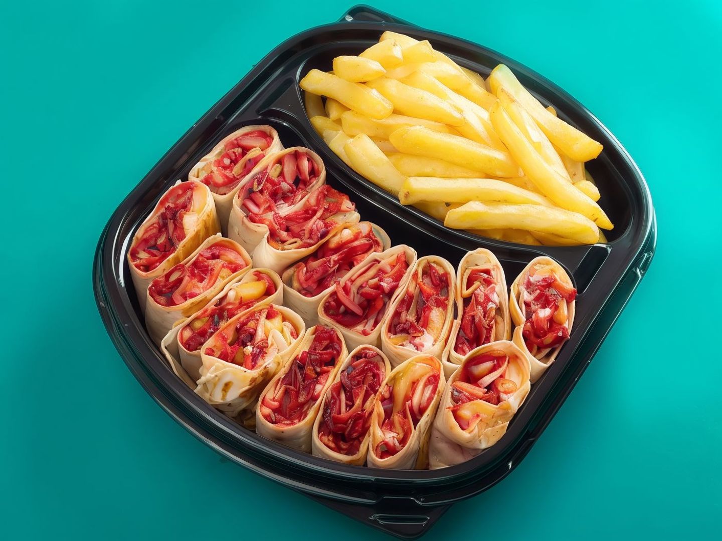 Arabi Shawarma Tandori Saj Meals Sliced Qty 2 + Fries + Garlic Sauce