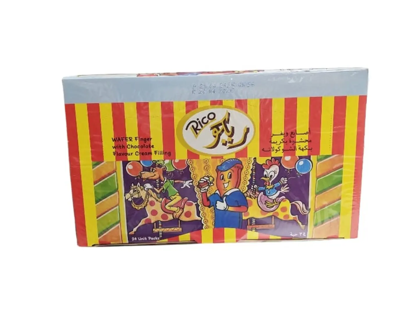 Rico Wafer Fingers Biscuits Filled With Chocolate Flavor, 24 Pieces