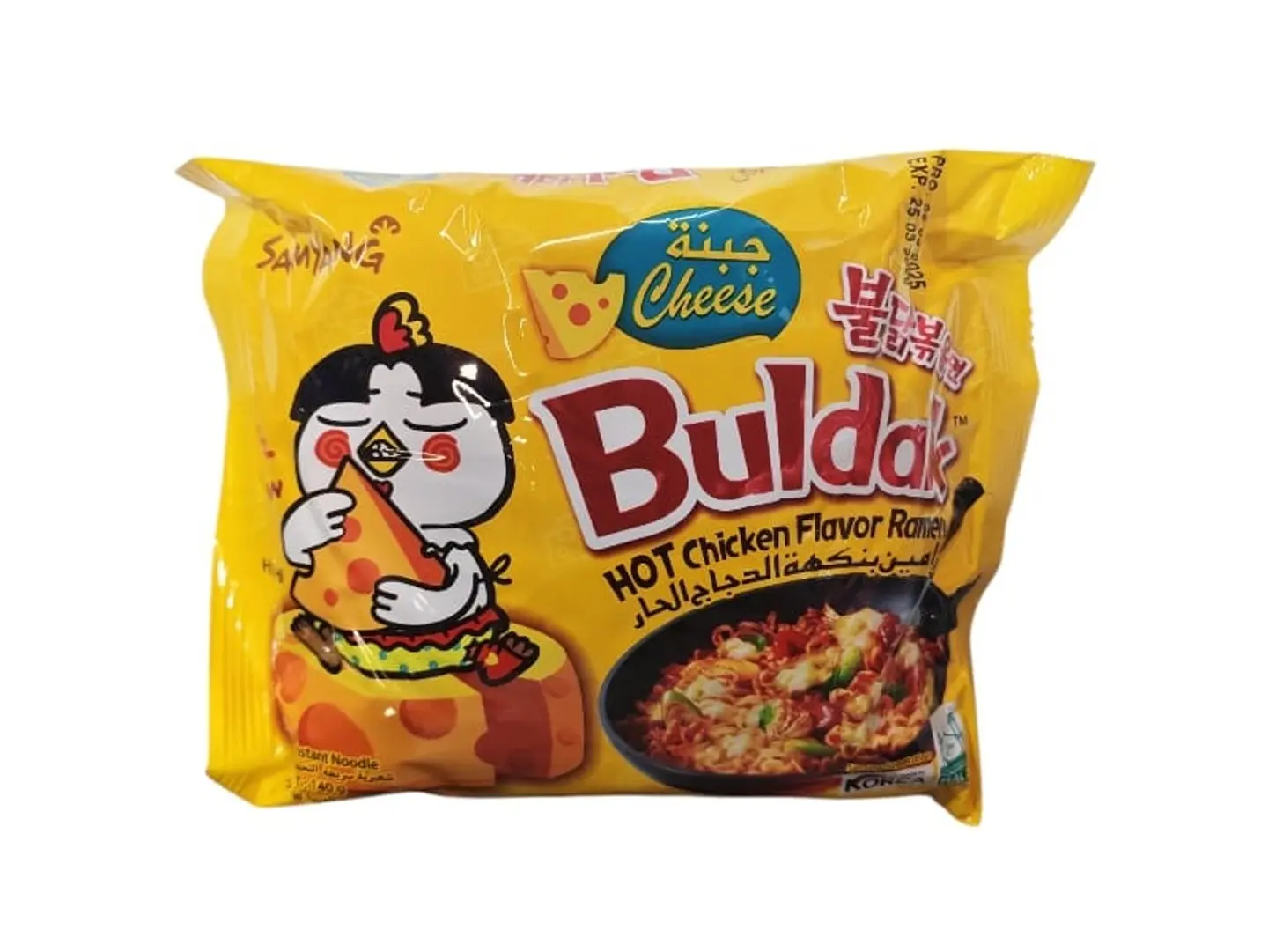 Indomie Korean Samyang Buldak Spicy Chicken Flavored Ramen Noodles With Yellow Cheese 140g