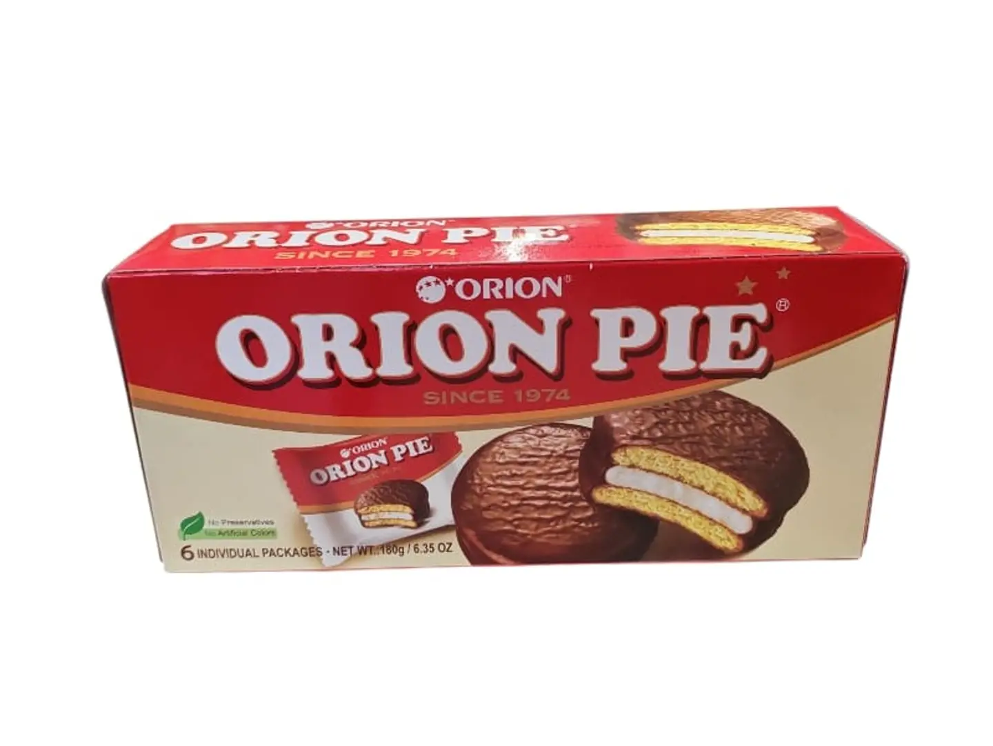 Orion Chocolate Biscuits With Marshmallow Filling, 6 Pieces, 180g