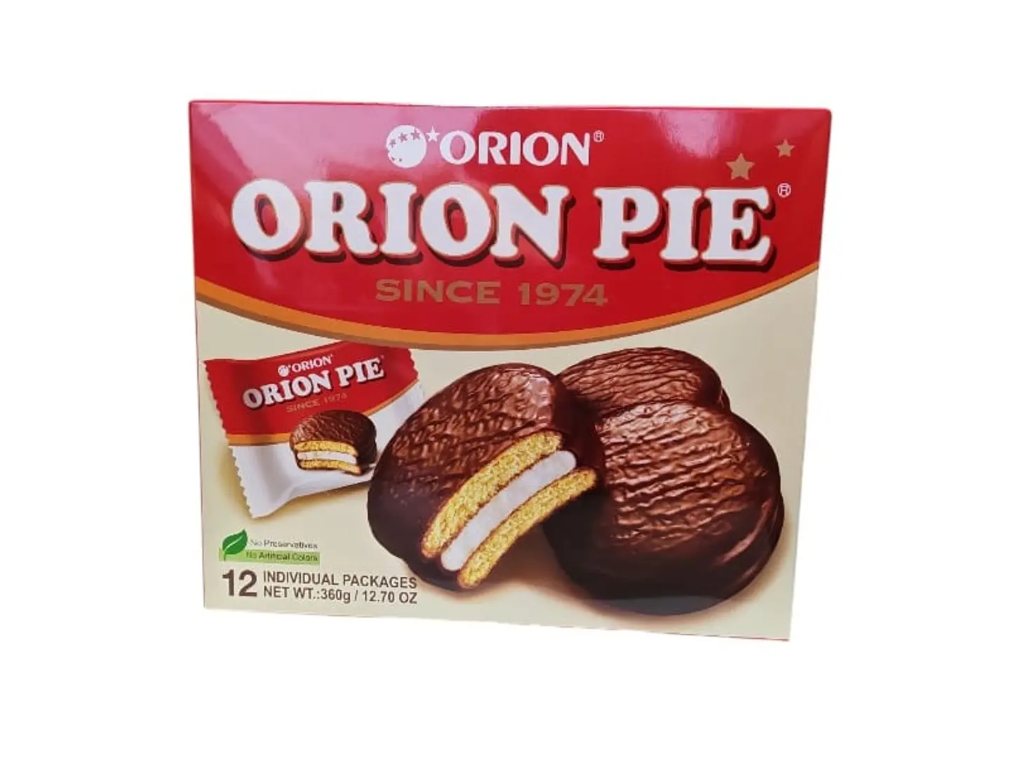 Orion Chocolate Biscuits With Marshmallow Filling, 12 Pieces, 360g