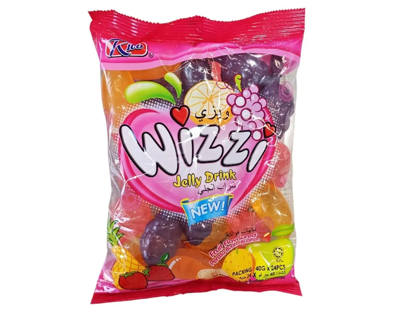 Rico Wizzy Fruit Jelly Drink 24 Pieces Imported From Malaysia