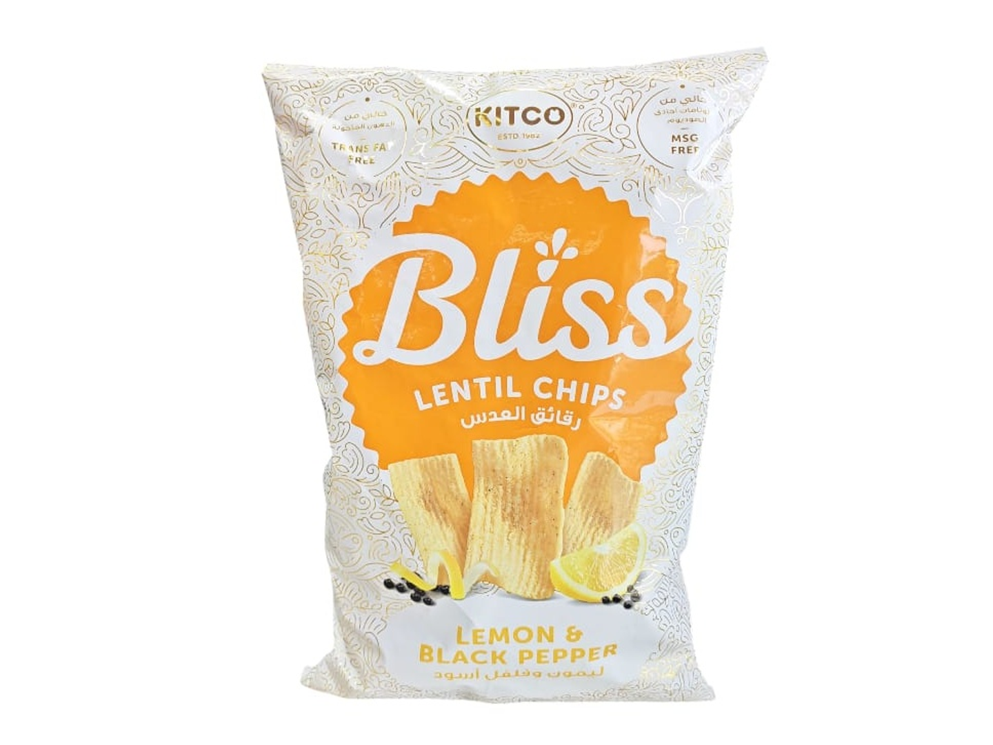 Kitco Bliss Lemon & Black Pepper Lentil Chips 135g