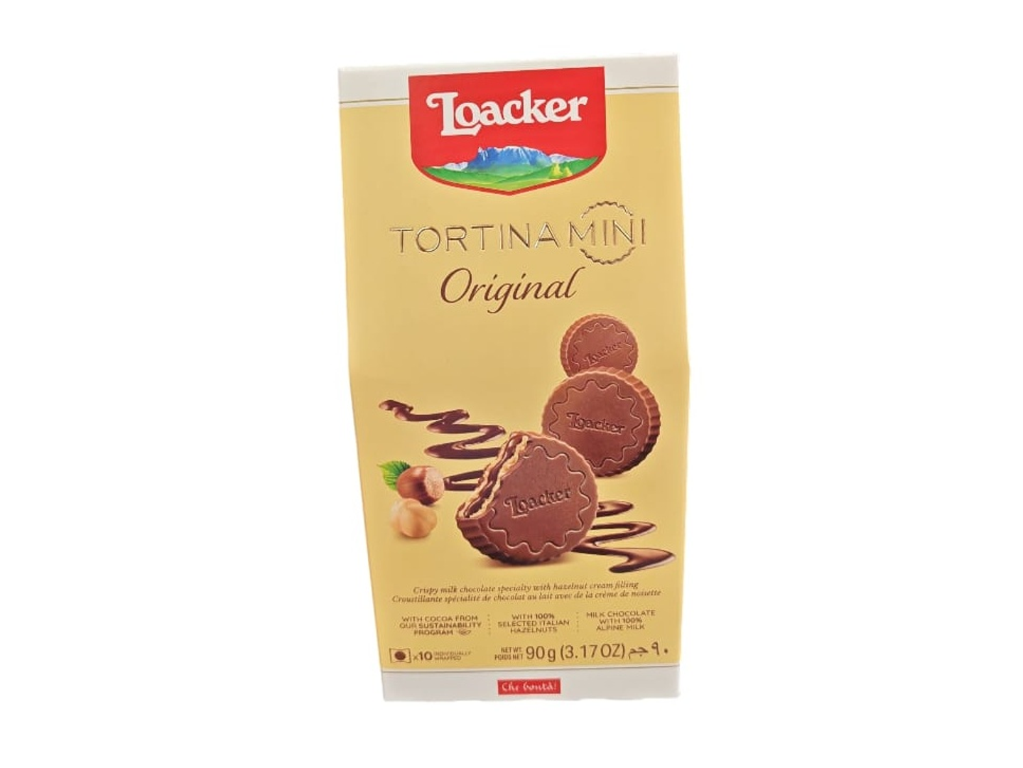 Loacker Tortina Pyramid Milk Chocolate With Hazelnut Cream 90g