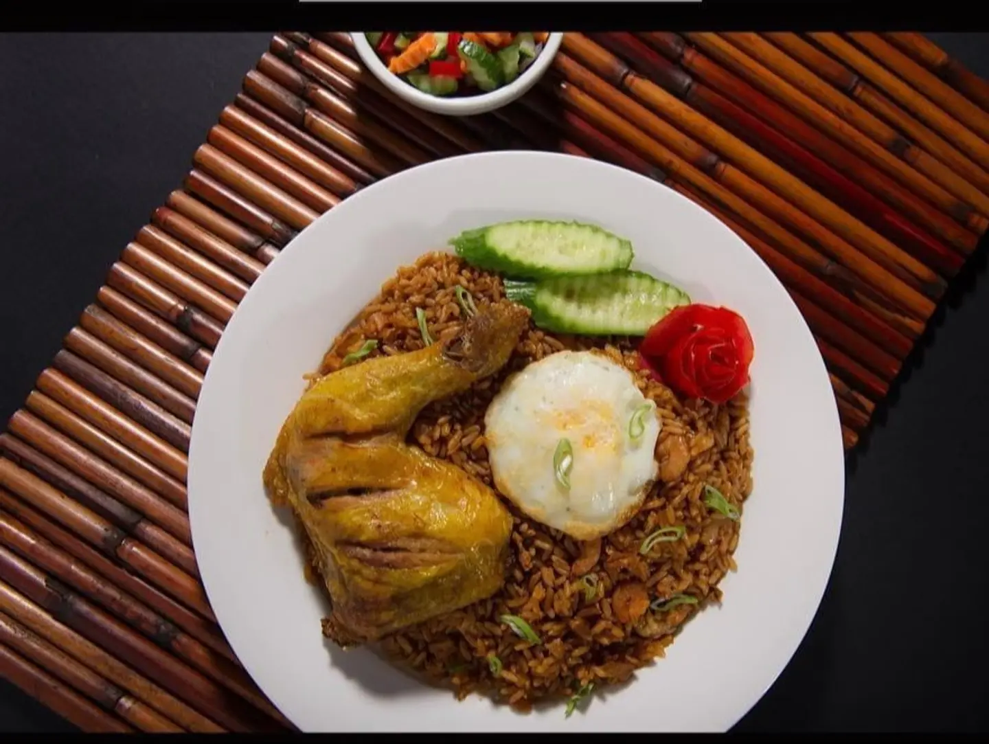 Chicken With Fried Rice With Egg