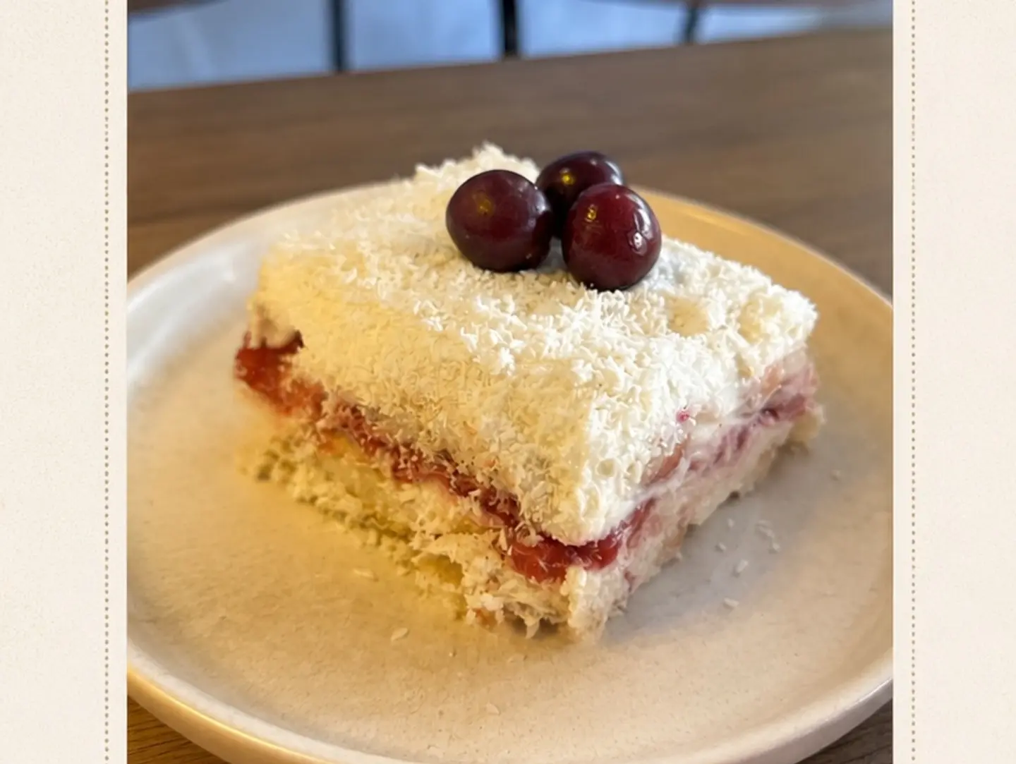 Strawberry Coconut Cake.