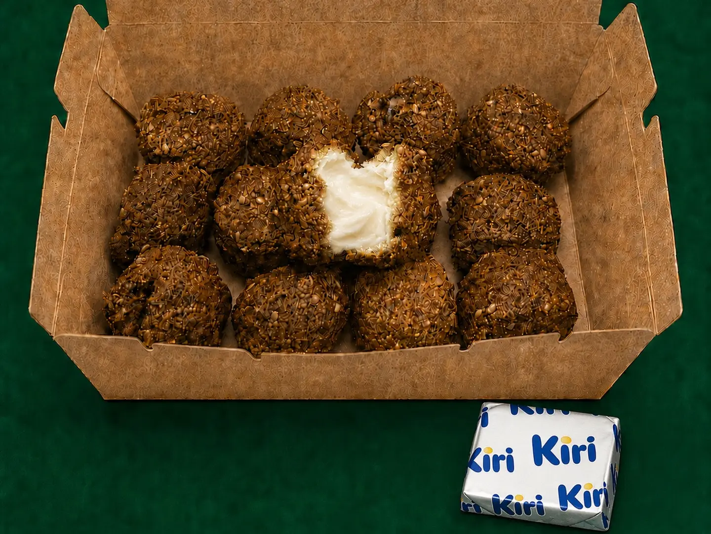 Kiri Cheese Stuffed Falafel