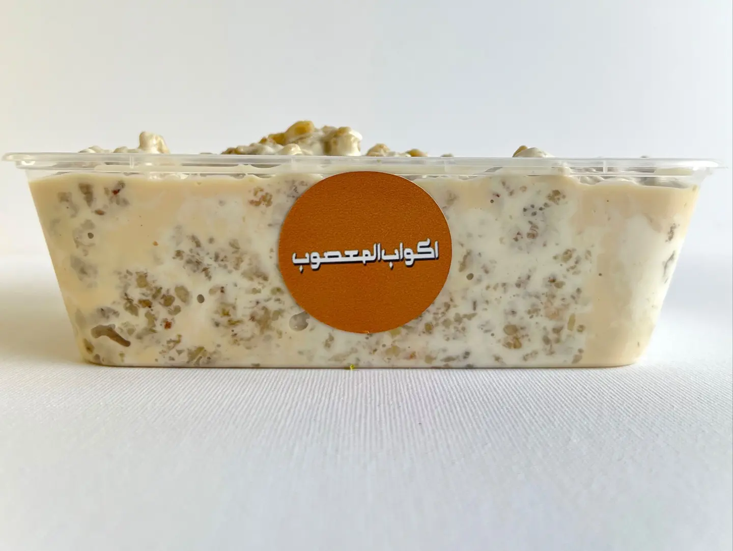 صحن معصوب قشطة حليب