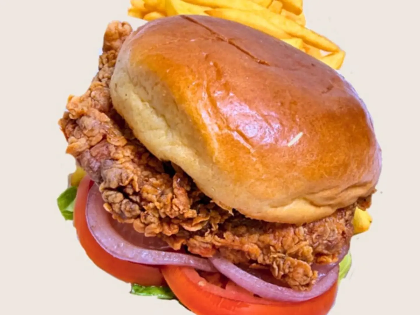 Bulgur With Crispy Chicken Breast And Fries
