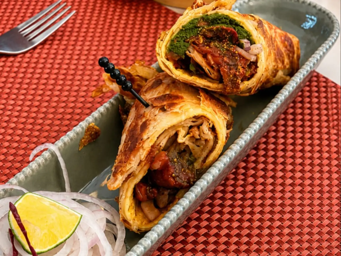 Chicken With Egg Kathi Roll