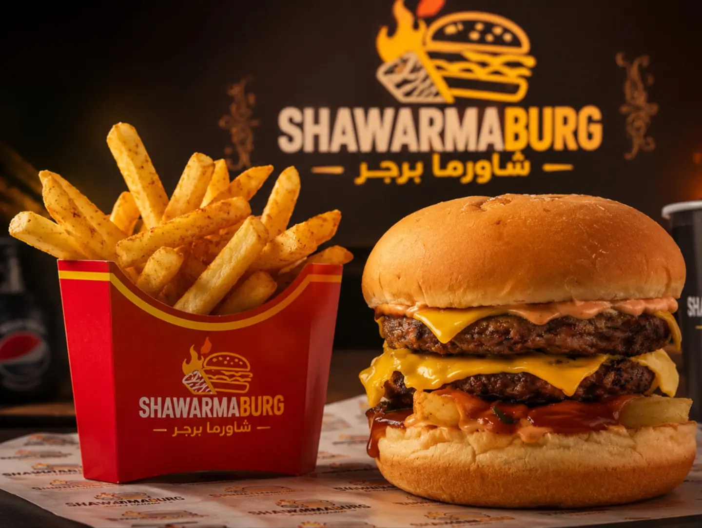 وجبة دبل برجر فهم بالجبنة مكسيكي
