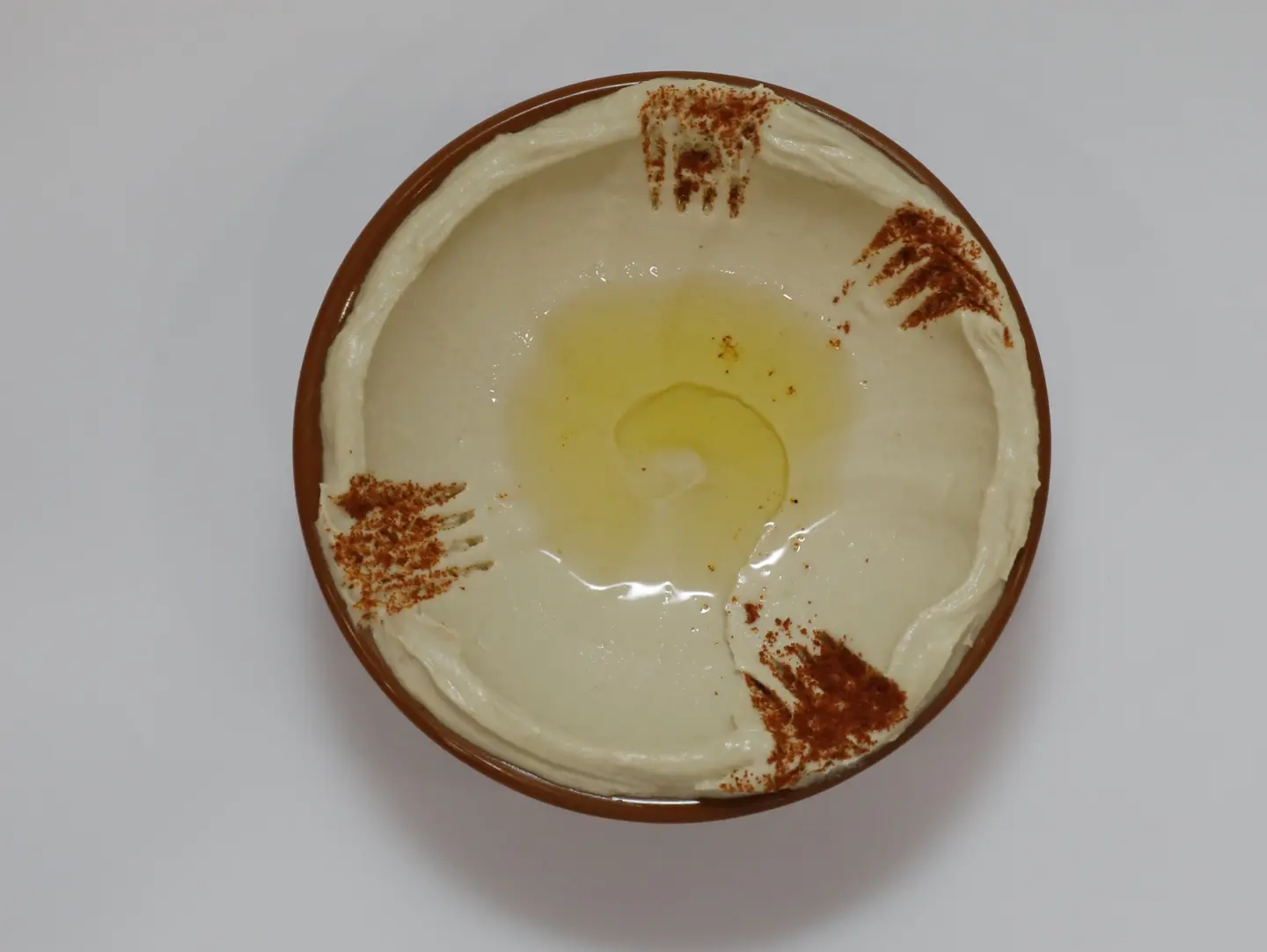 A Plate Of Hummus. - Small