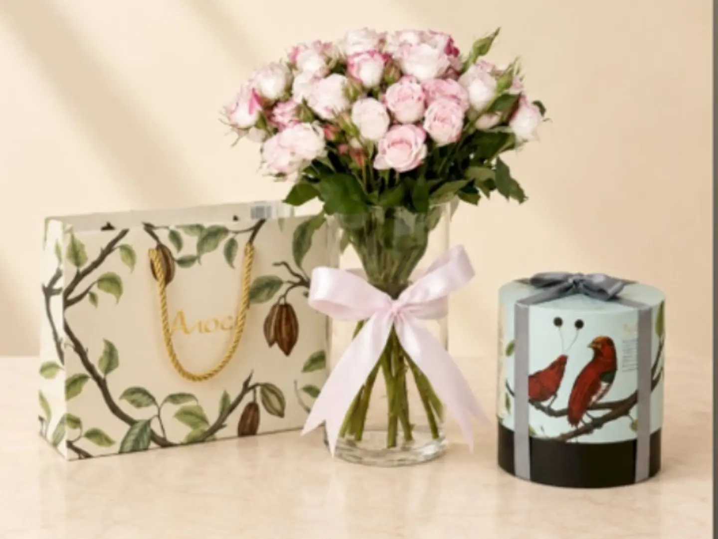 Vase Of Roses And Sweet Anush