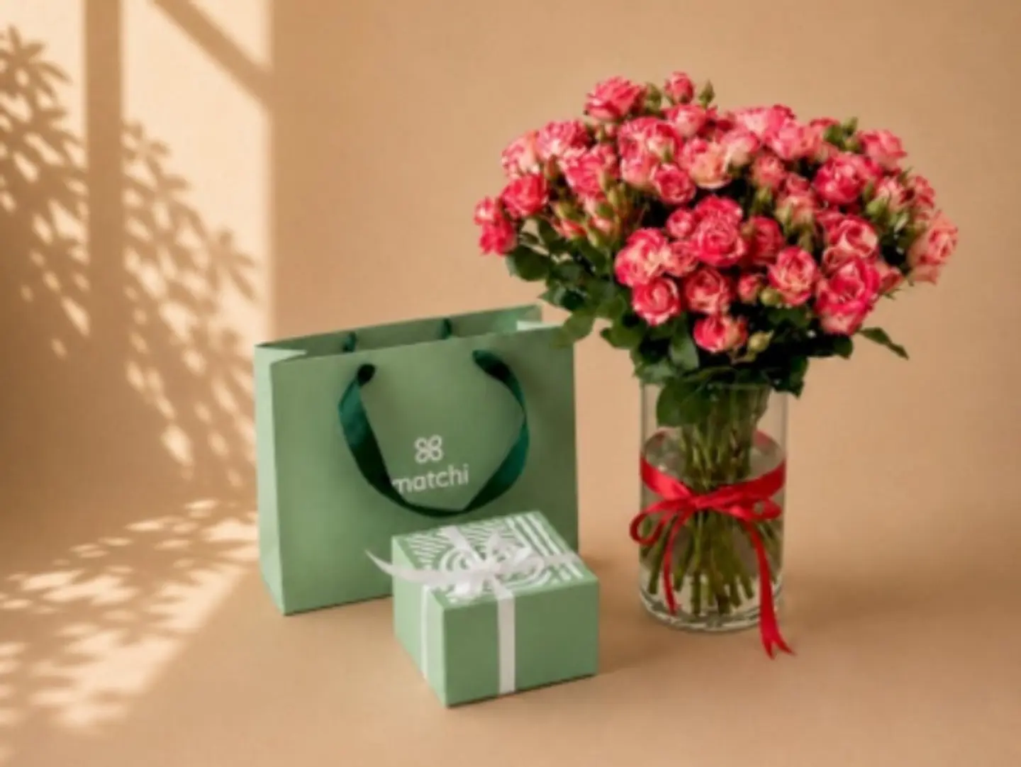 Rose And Patchi Chocolate Vase