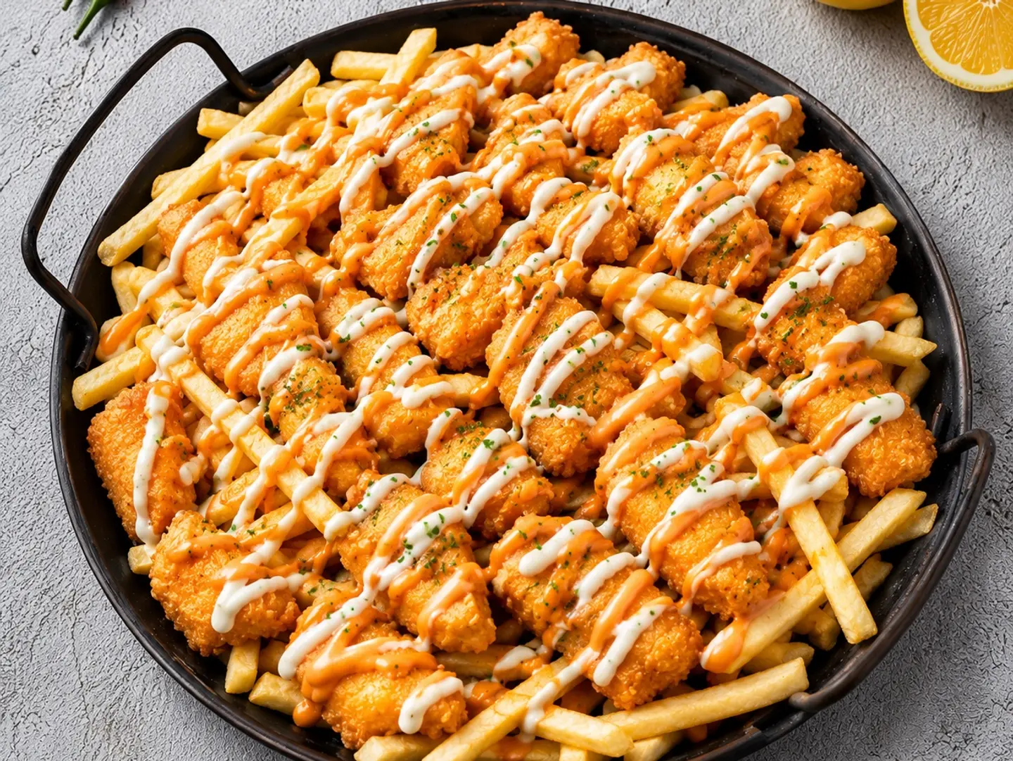 Crispy Fish Fillet With Fries