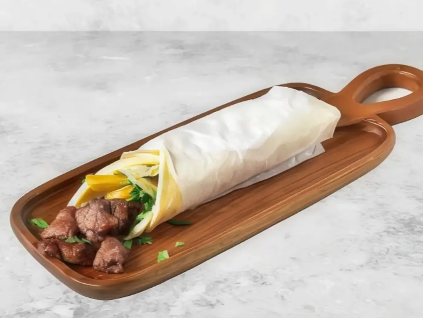 Meat Skewer Sandwich