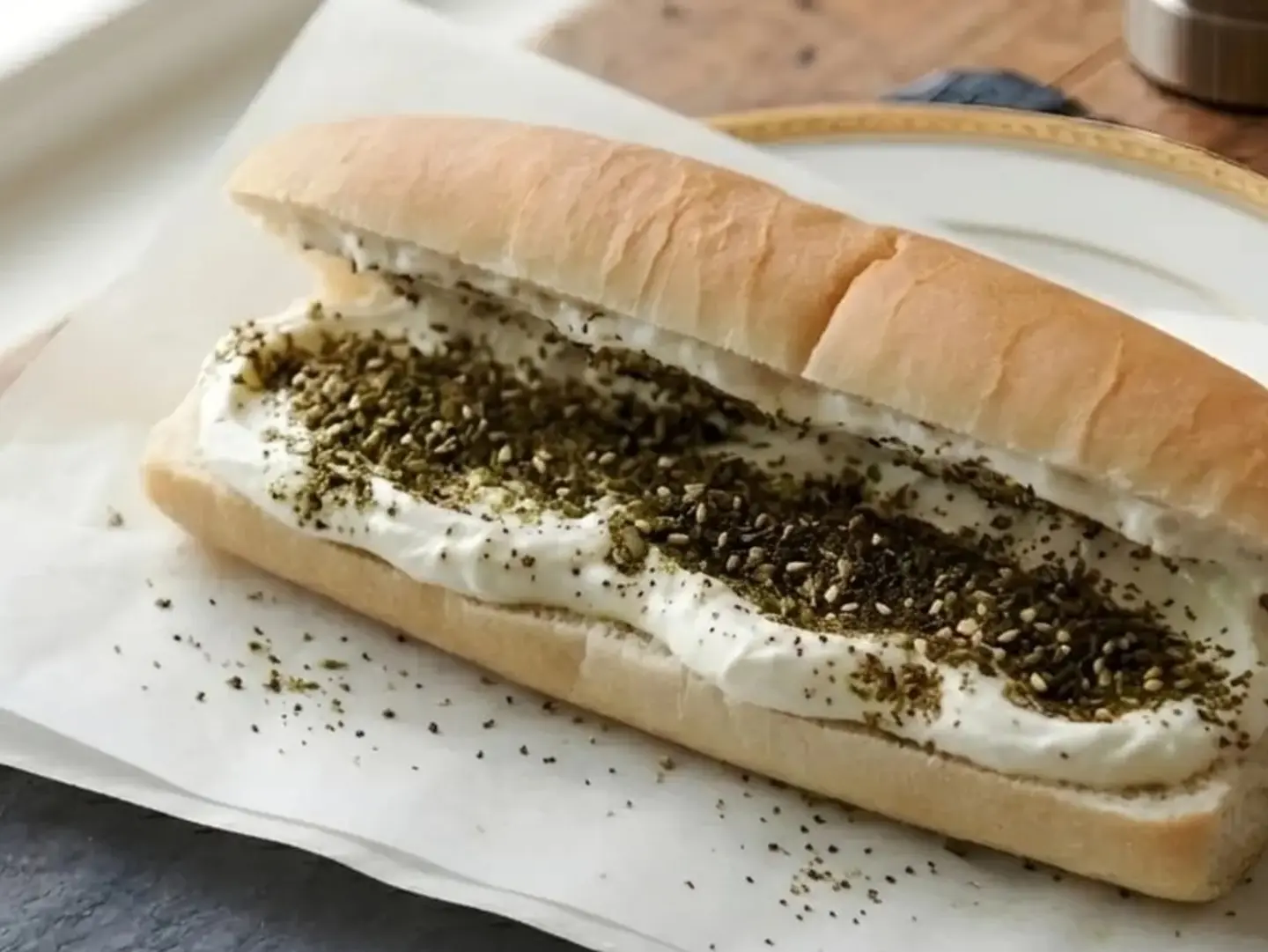 Labneh, Thyme With Olive Samouli