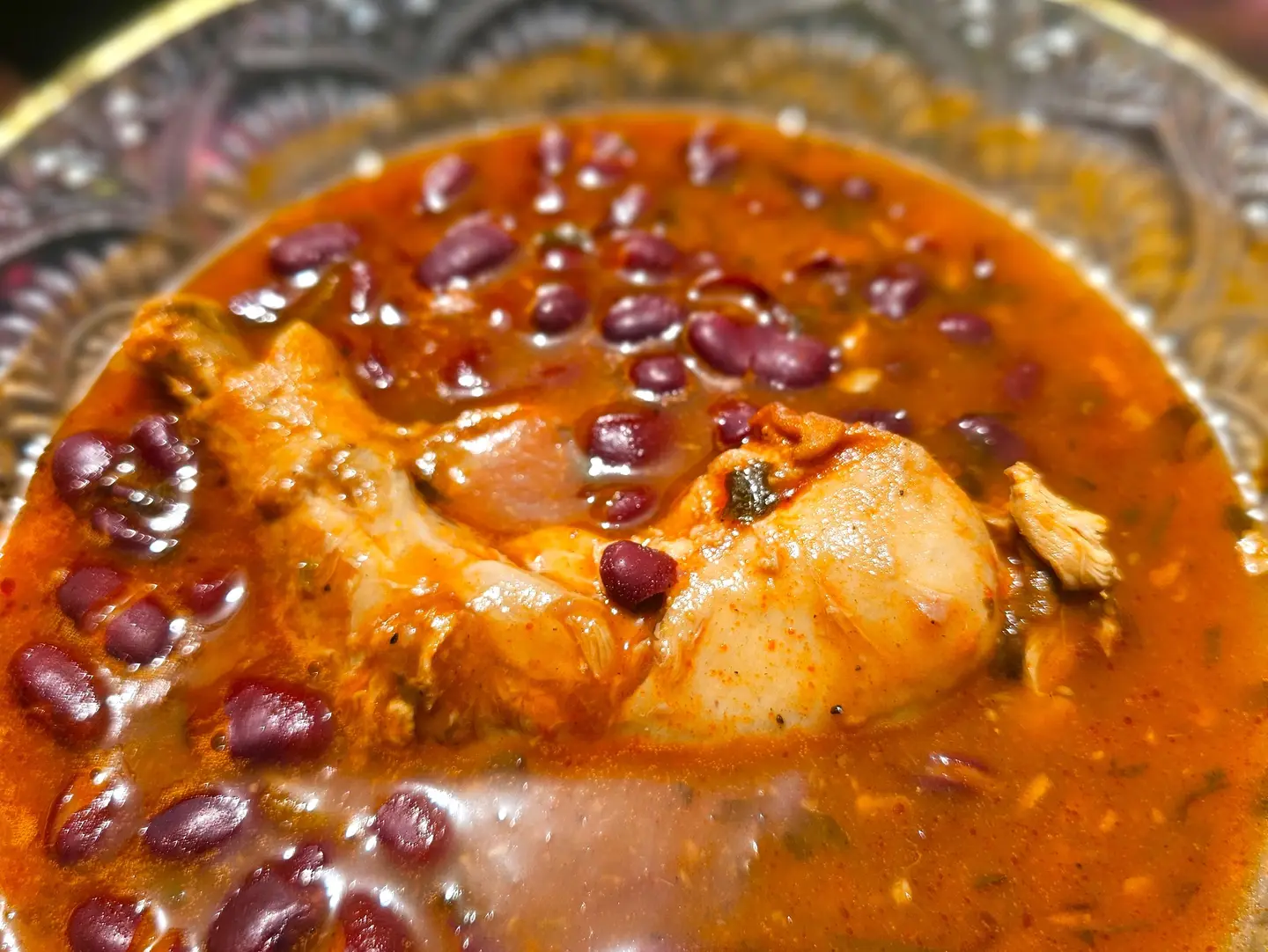 Red Beans With Chicken - With Half A Chicken