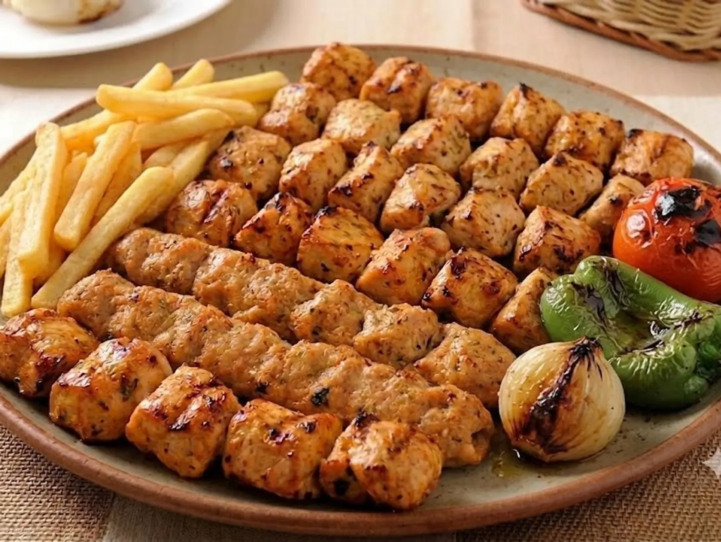 Charcoal Grilled Chicken Shish Tawook - Grilled Chicken Shish Tawook For 1 Person