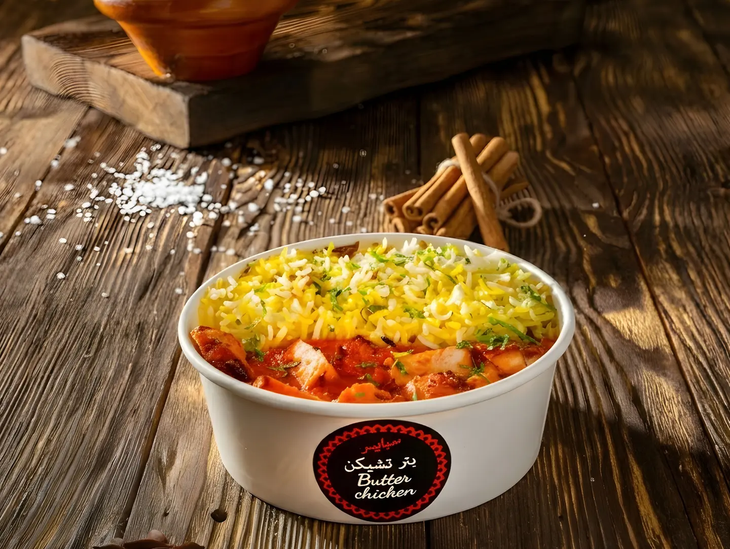 Butter Chicken With Biryani Rice