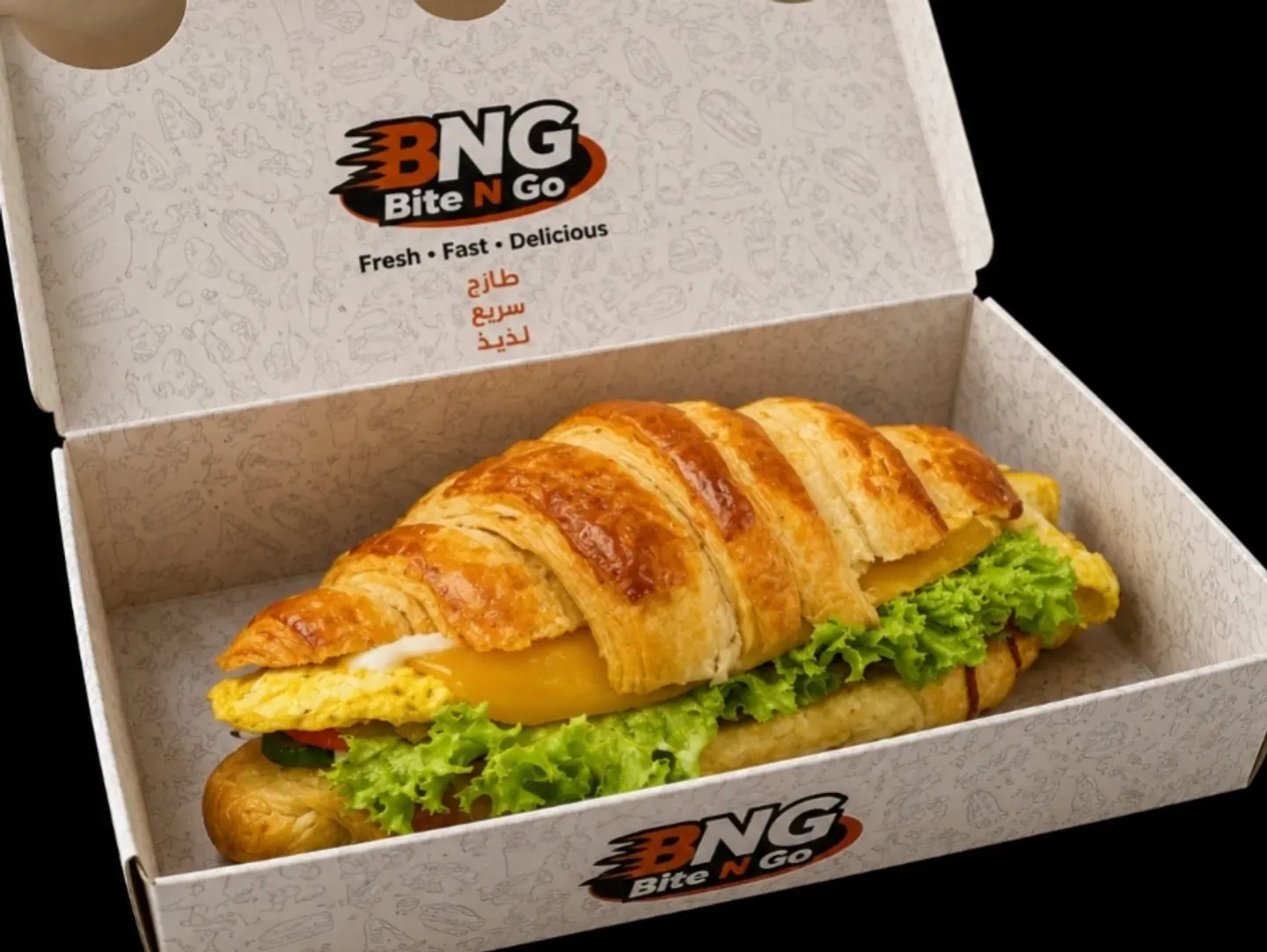 Sandwich Croissant With Egg And Cheese