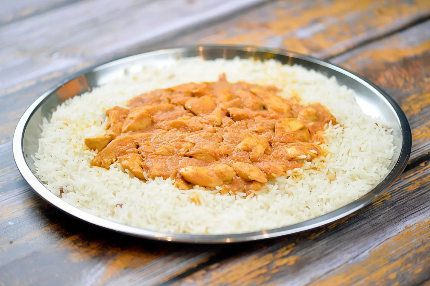 Roasted Chicken Smoked  With White Rice