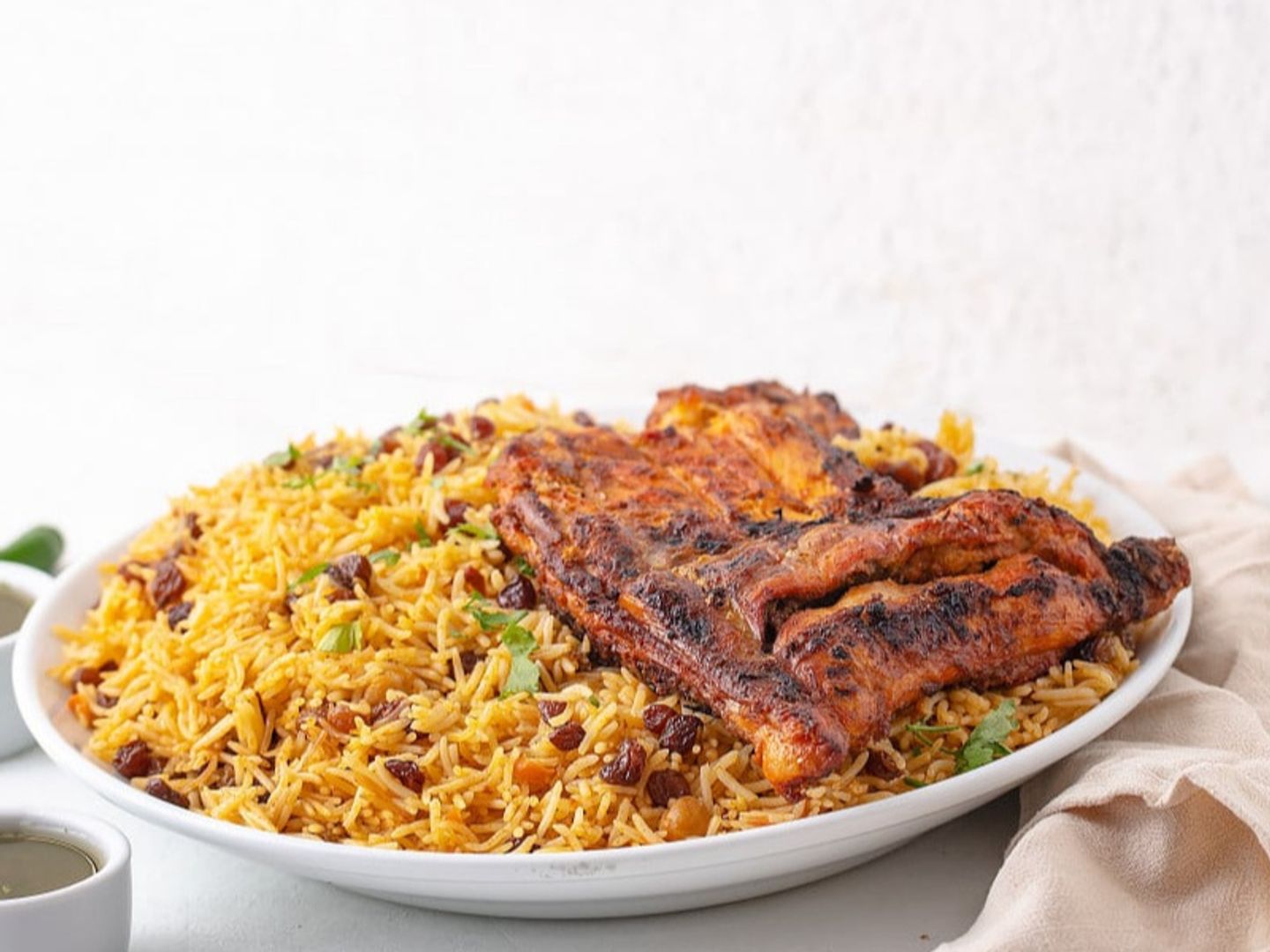 نص حبة علي الفحم مع الارز