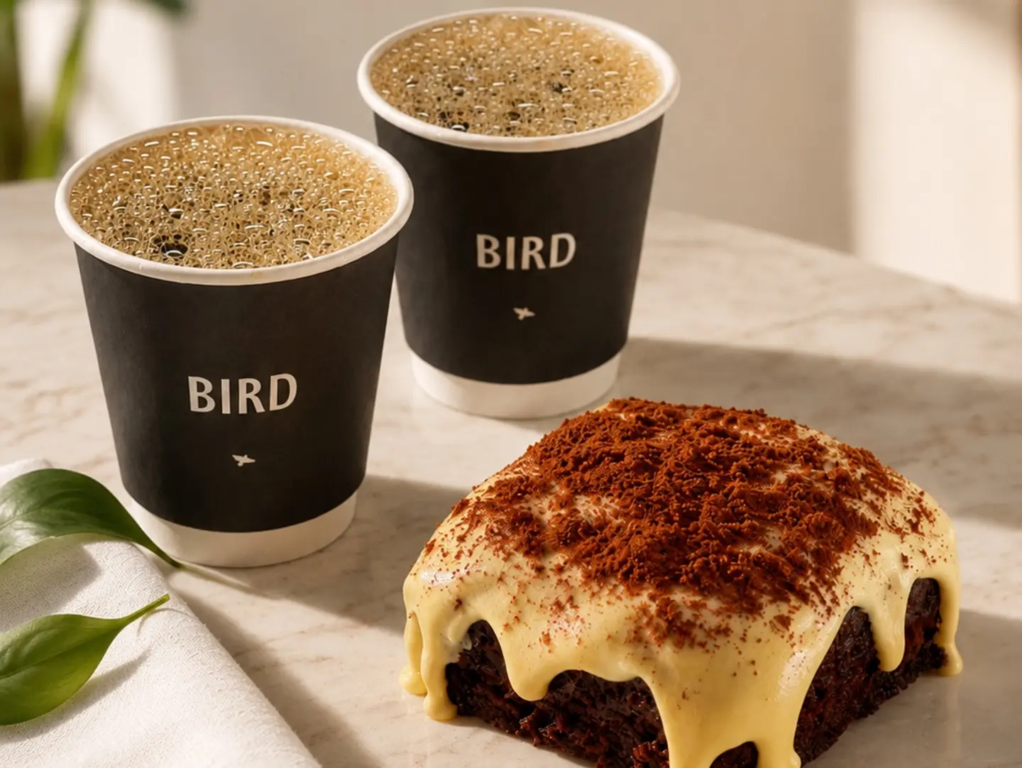 2 Large Coffees With Dolce Cake