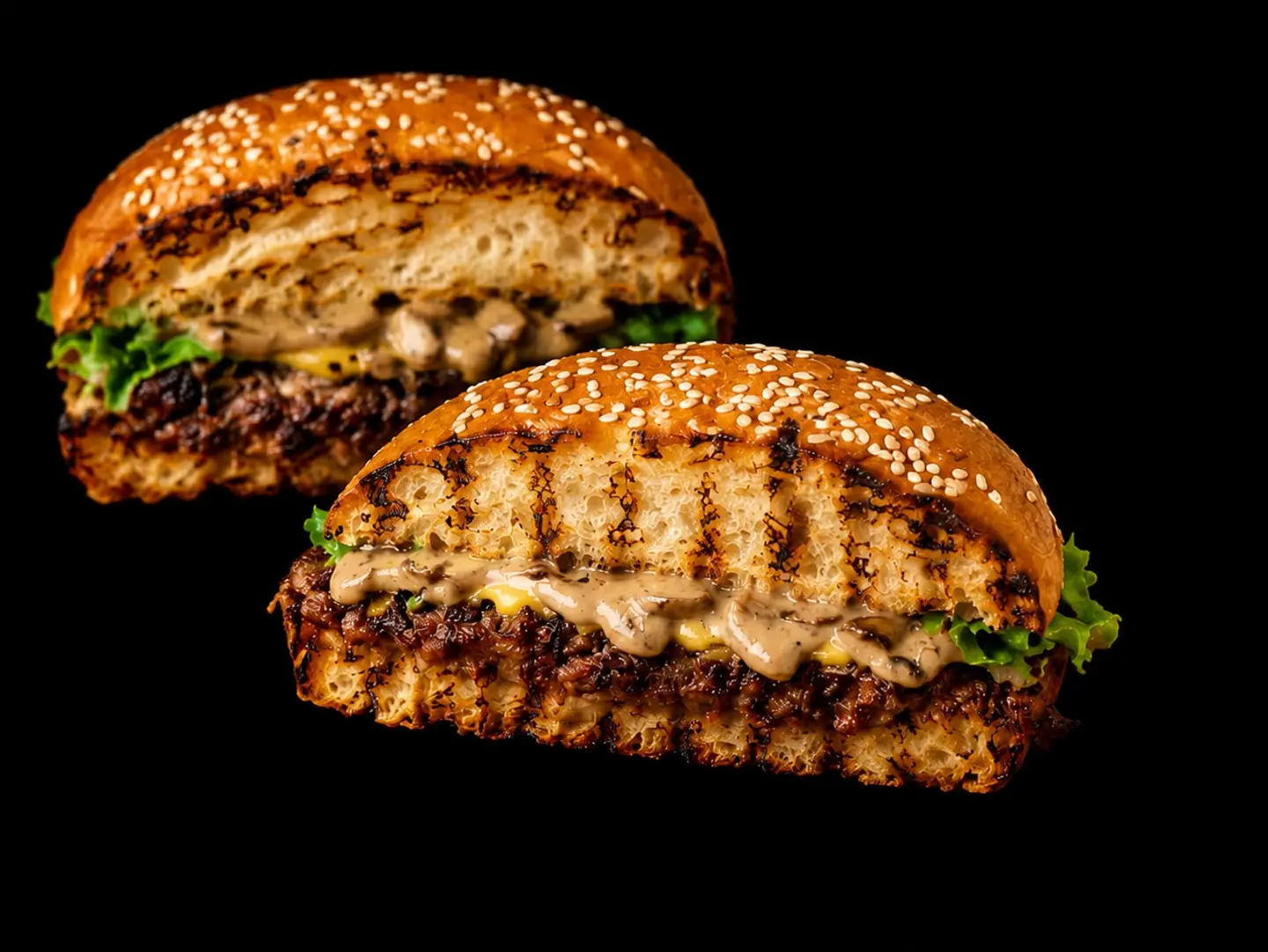 Charcoal Grilled Beef Burger - Sandwich