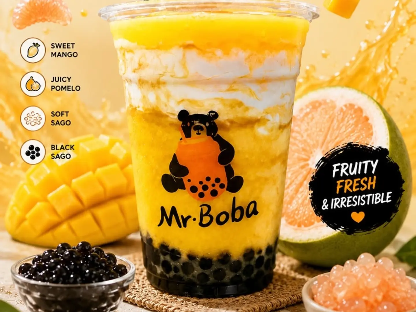 Boba Mango Pomelo Sago