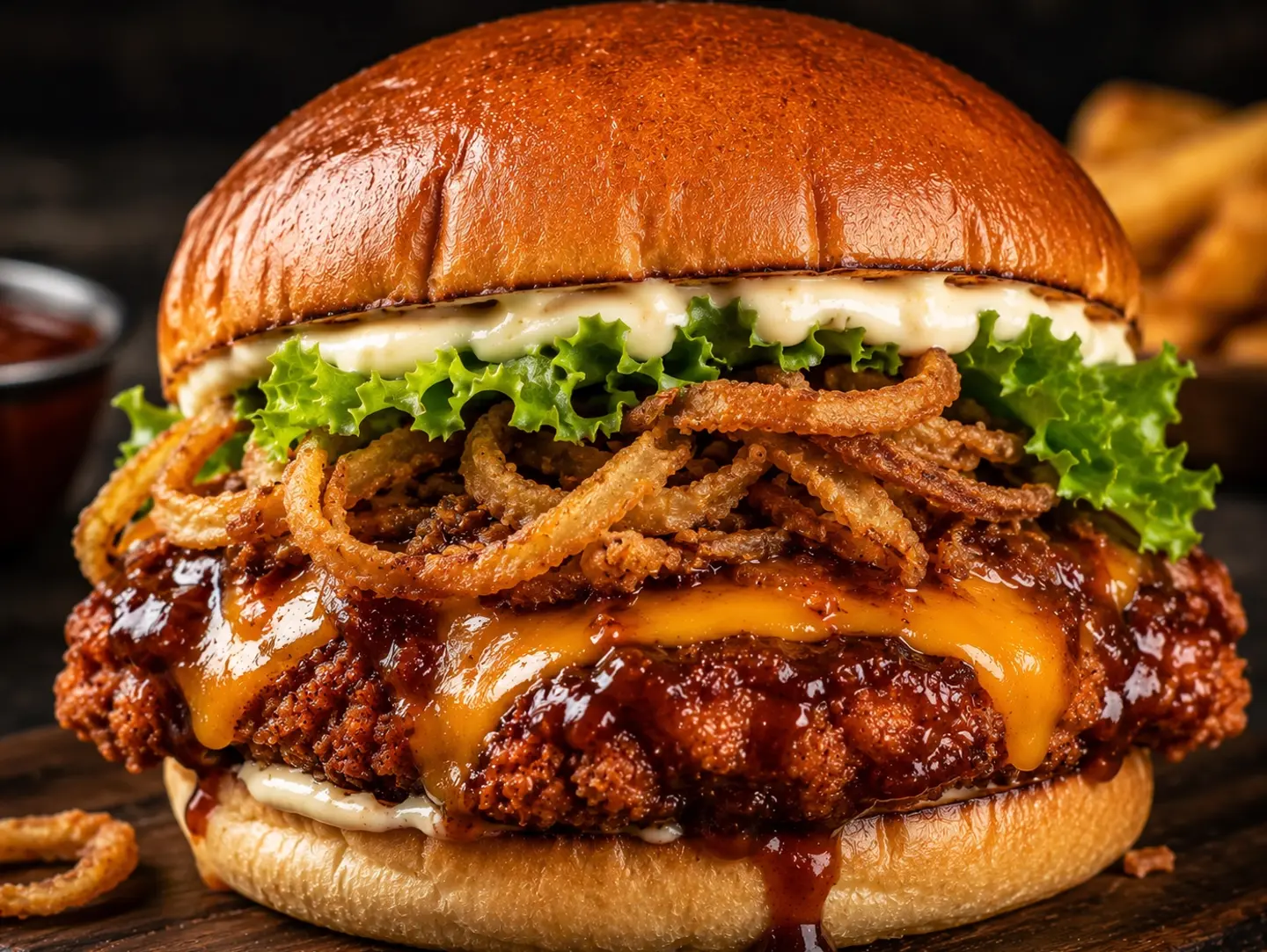 Chicken Smoky Bbq Burger - Single Sandwich