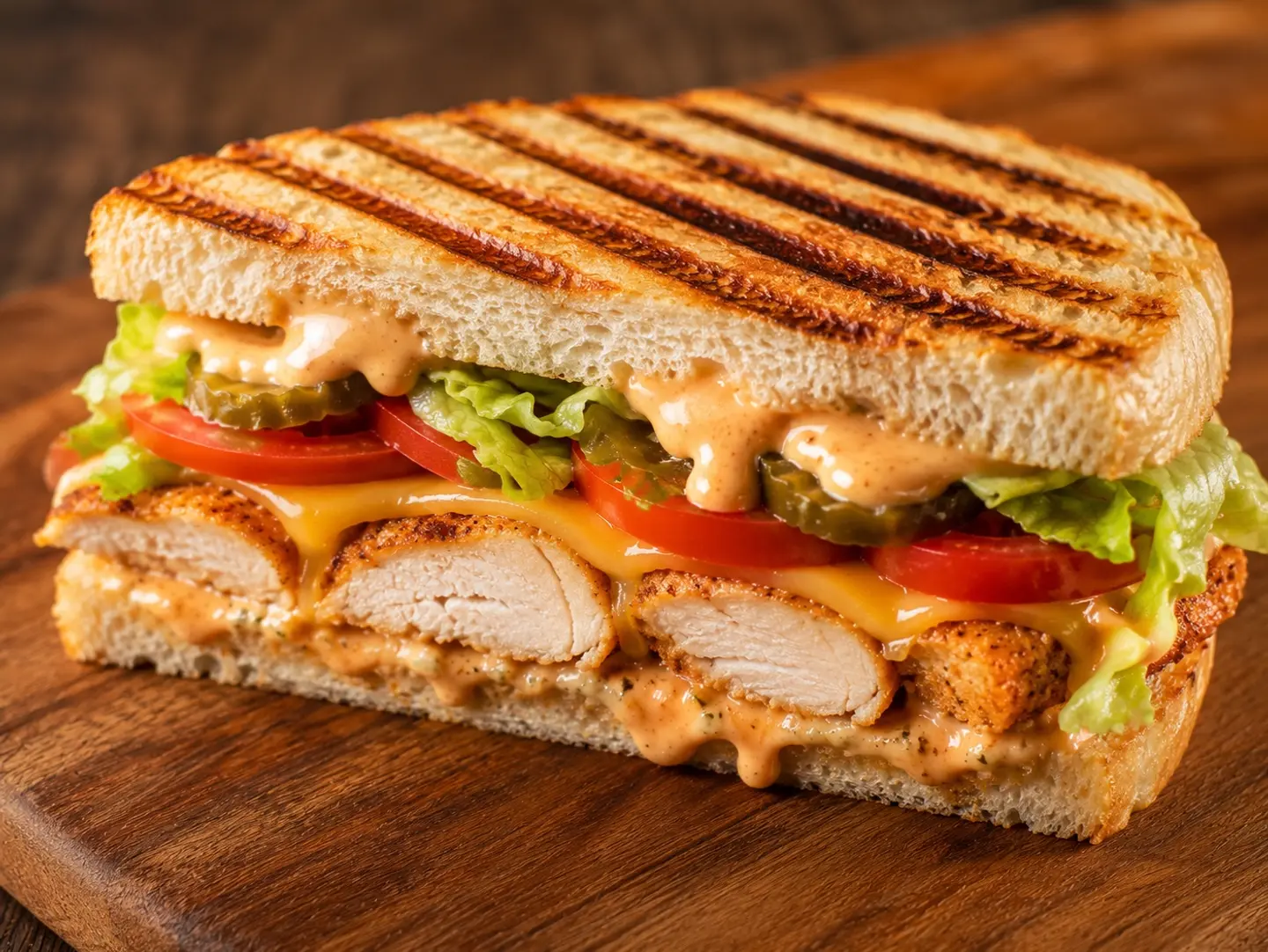 Chicken Panini Sandwich - Regular With Fries
