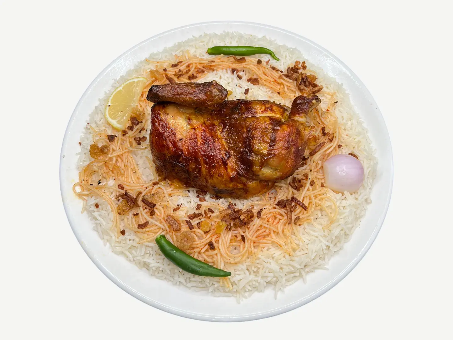 Half Chicken Grilled Bashawer Rice