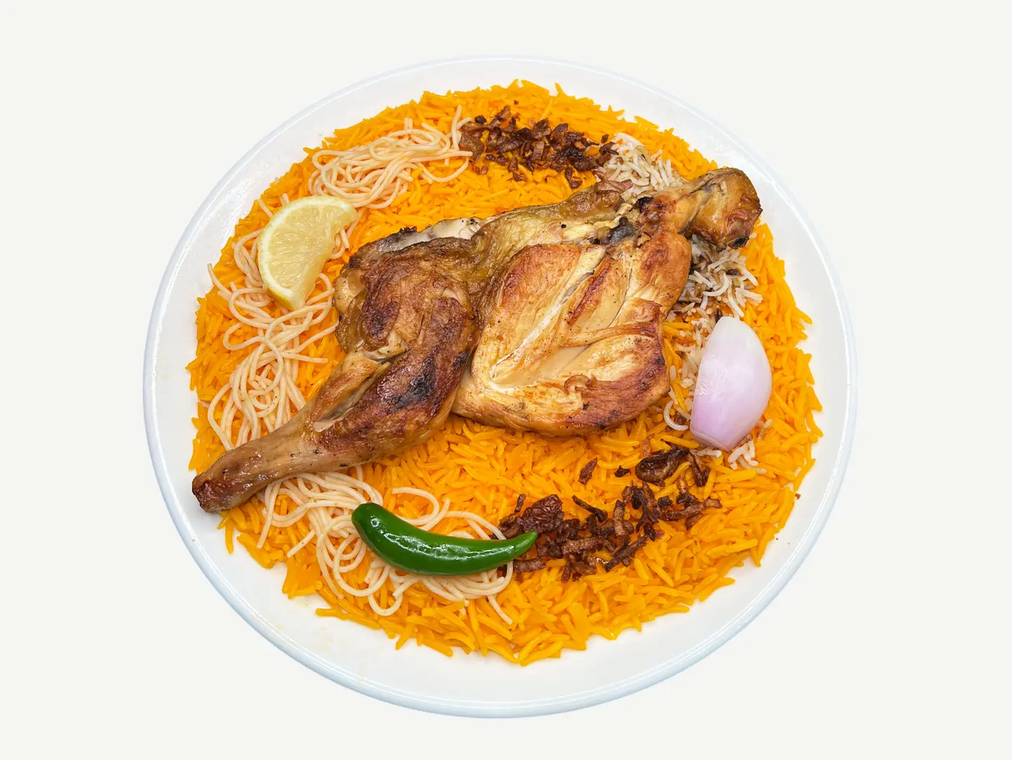 Half Chicken Madhbi Mandi Rice